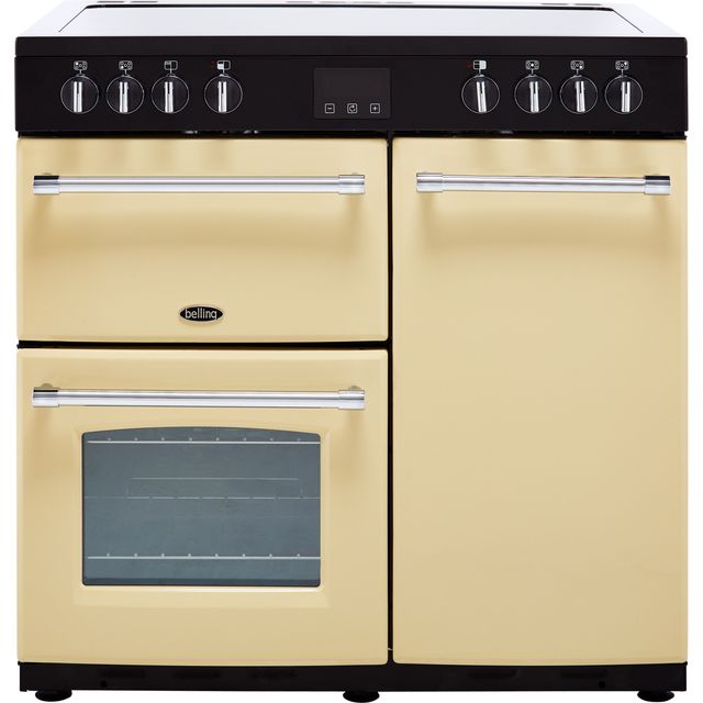 Belling Farmhouse90E 90cm Electric Range Cooker with Ceramic Hob - Cream - A/A Rated