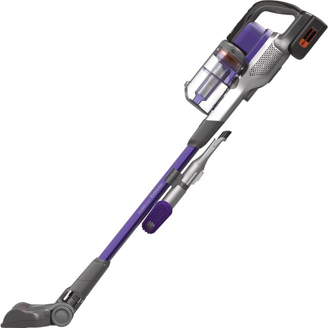 Black + Decker 36v Extension Pet Stick BHFEV362DP-GB Cordless Vacuum Cleaner with up to 78 Minutes Run Time - Purple 