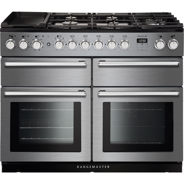 Rangemaster NEXSE110DFFSS/C Nexus SE 110cm Dual Fuel Range Cooker - Stainless Steel / Chrome - NEXSE110DFFSS/C_SS - 1