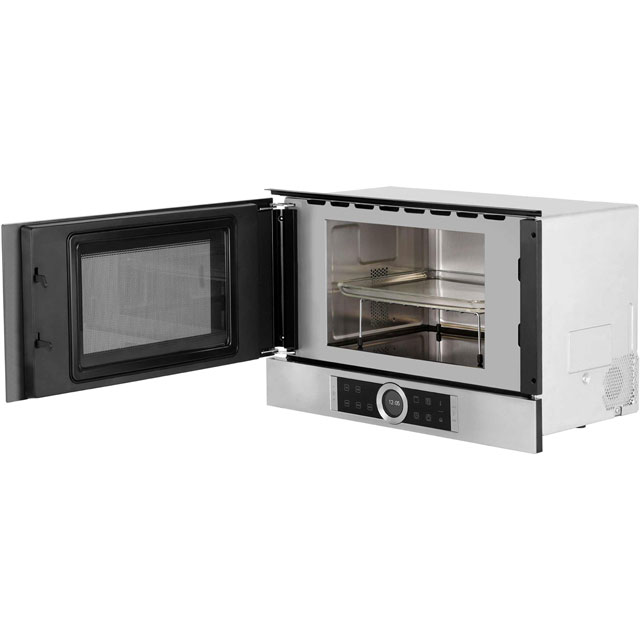 Bosch Serie 8 BEL634GS1B Built In Microwave With Grill - Brushed Steel - BEL634GS1B_BS - 4