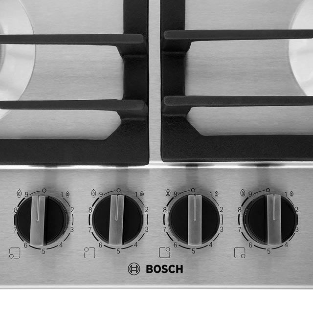 Bosch Serie 6 PCP6A5B90 Built In Gas Hob - Stainless Steel - PCP6A5B90_SS - 2
