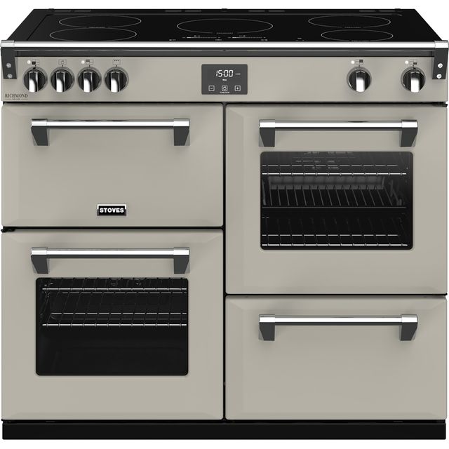Stoves Richmond Deluxe STRICHDXS1000EiCBPmu 100cm Electric Range Cooker with Zone induction hob Hob - Porcini Mushroom - A Rated