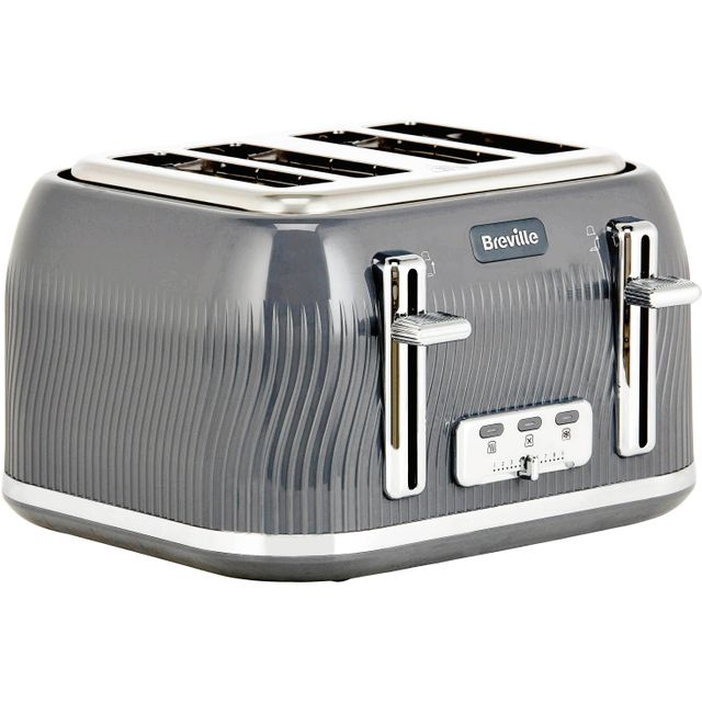 Breville Breville MOSTRA 4 Slice Toaster & Cordless Kettle Set Grey Ex Display See Pics 