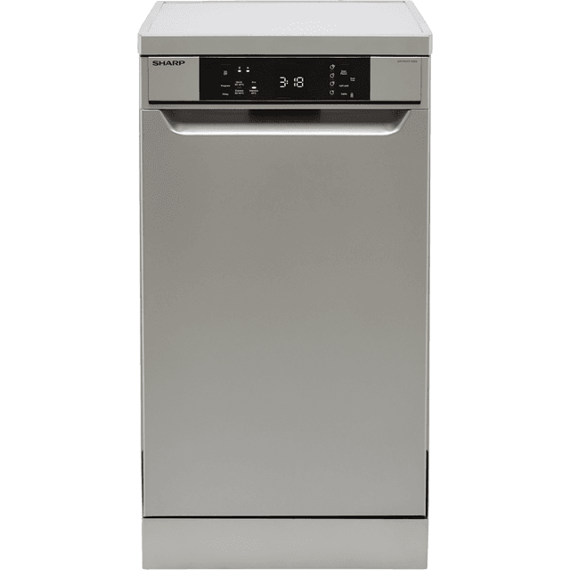Sharp QW-NS1CF49ES-EN Slimline Dishwasher - Silver - E Rated