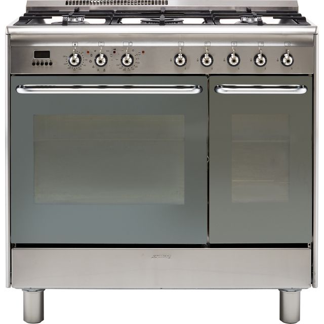 Smeg CG92PX9 90cm Dual Fuel Range Cooker - Stainless Steel - CG92PX9_SS - 1