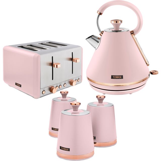 Tower Cavaletto AOBUNDLE032 Kettle And Toaster Set - Pink