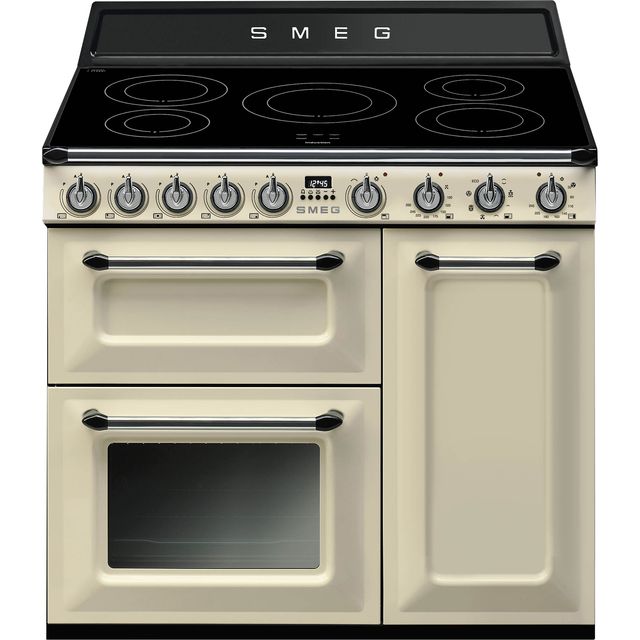 Smeg Victoria TR93IP2 90cm Electric Range Cooker with Induction Hob - Cream - A/B Rated