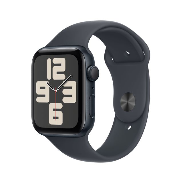 Apple Watch SE (2nd Gen), 44mm, Midnight Aluminium Case, GPS [2024] - Midnight Sport Band - M/L