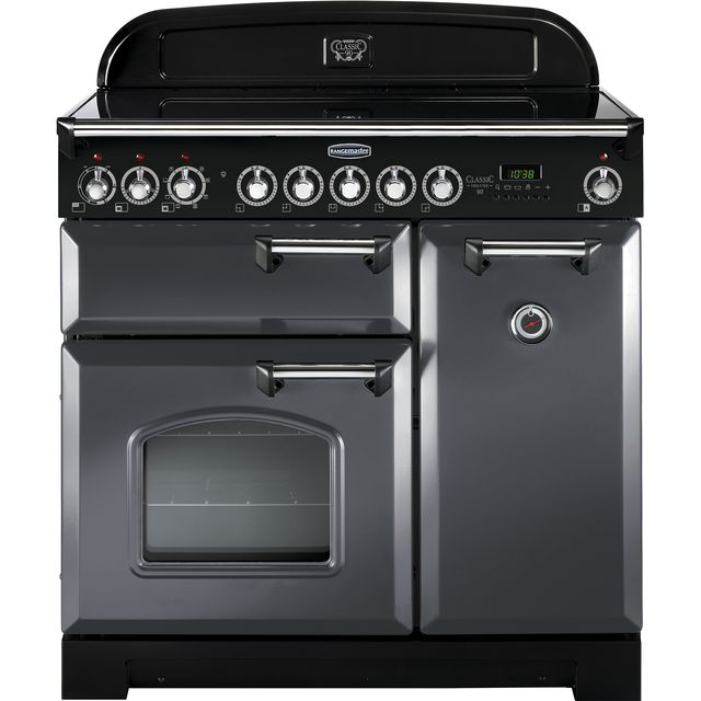 Rangemaster CDL90EISL/C Classic Deluxe 90cm Electric Range Cooker - Slate Grey / Chrome - CDL90EISL/C_SL - 1