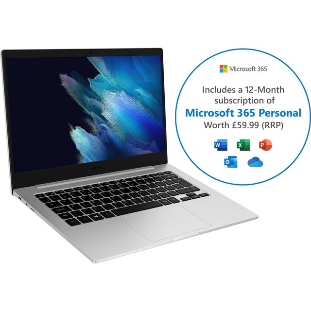 Samsung Galaxy Book Go 14" Includes Microsoft 365 Personal 12-month subscription with 1TB Cloud Storage Laptop - Silver