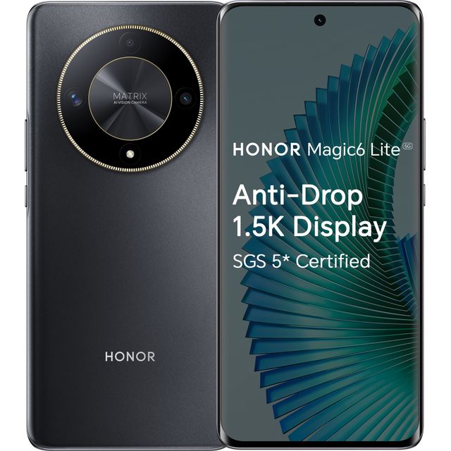 Honor Magic6 Lite 5G 256GB Smartphone in Midnight Black