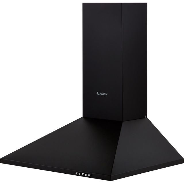Candy CCE116/1N 60 cm Chimney Cooker Hood - Black - C Rated