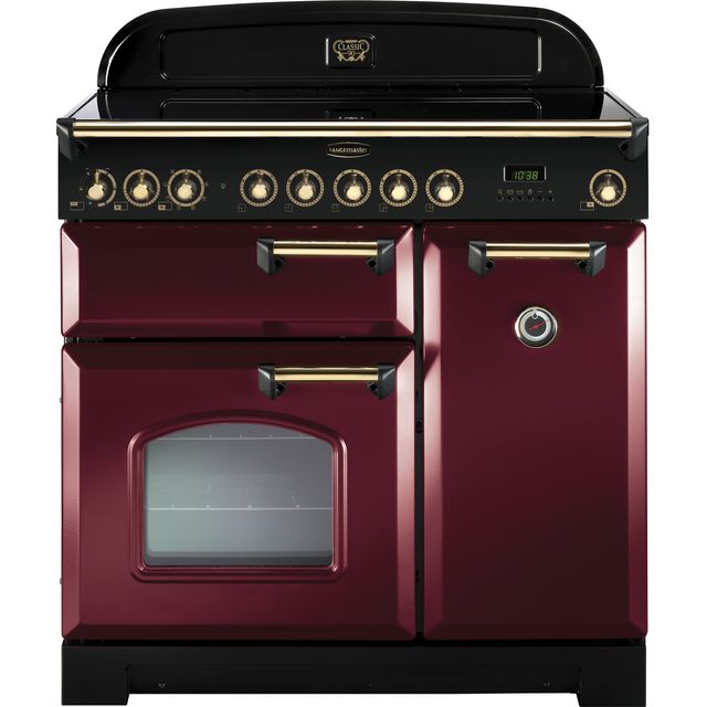 Rangemaster CDL90EICY/C Classic Deluxe 90cm Electric Range Cooker - Cranberry / Chrome - CDL90EICY/C_CY - 1
