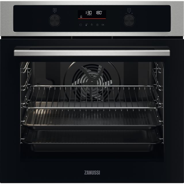 Zanussi ZOPNA7XN Built In Electric Single Oven - Stainless Steel / Black - ZOPNA7XN_SS - 1