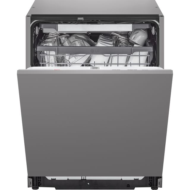 LG TrueSteam QuadWash DB365TXS Wifi Connected Fully Integrated Standard Dishwasher - Grey Control Panel - B Rated