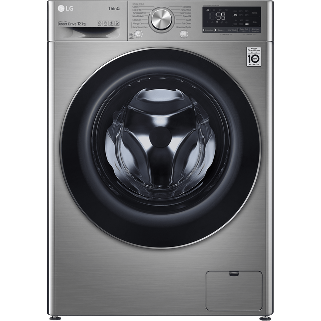 LG V7 F4V712STSE Wifi Connected 12Kg Washing Machine with 1400 rpm - Graphite - B Rated