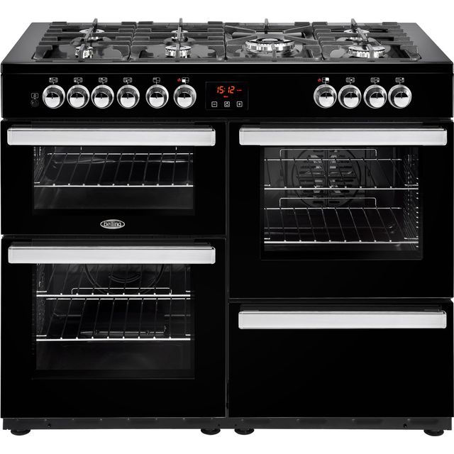 Belling 110cm Dual Fuel Range Cooker - Black - A/A Rated