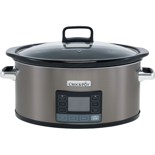 Crockpot TimeSelect CSC066 5.6 Litre Slow Cooker - Brushed Stainless Steel