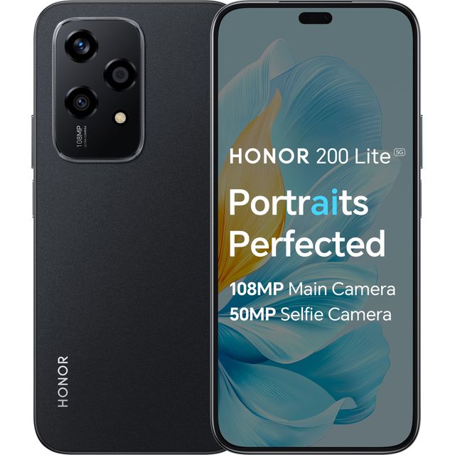 Honor 200 Lite 5G 256GB Smartphone in Midnight Black