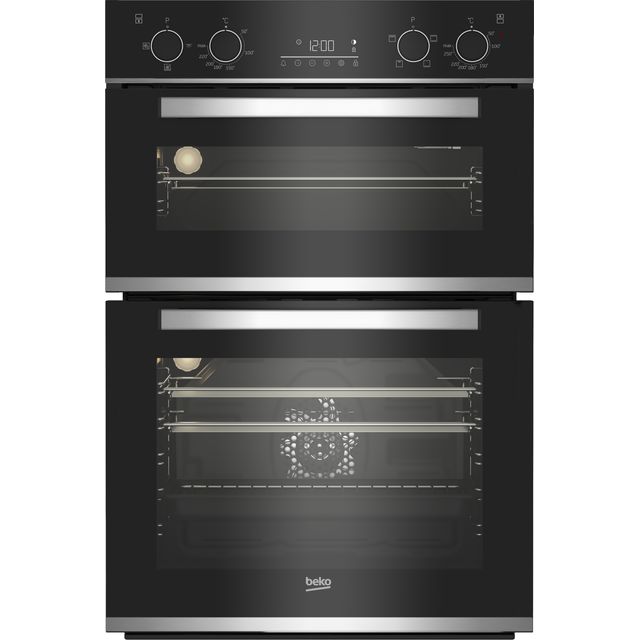 Beko bPRO 500 BBXDF25300X Built In Double Oven - Black - BBXDF25300X_BK - 1