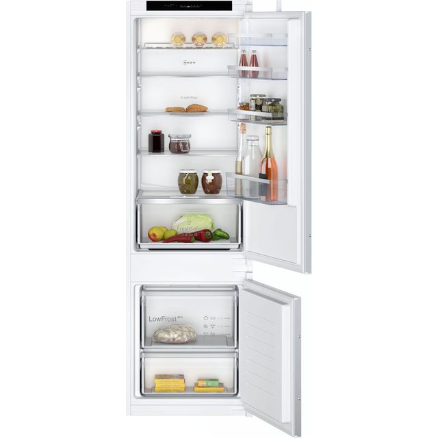 NEFF N70 KI5872SE0G Integrated 70/30 Fridge Freezer with Sliding Door Fixing Kit - White - E Rated - KI5872SE0G_WH - 1