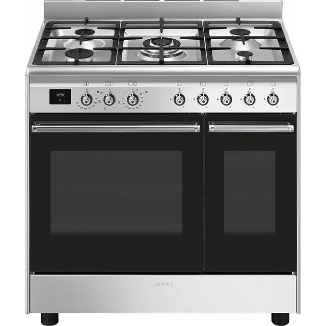 Smeg Concert CX92GM 90cm Dual Fuel Range Cooker - Stainless Steel - A Rated