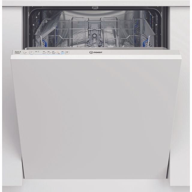 Indesit DIE2B19UK Fully Integrated Standard Dishwasher - White Control Panel with Fixed Door Fixing Kit - A+ Rated 