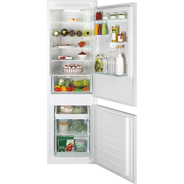 Baumatic BBT3518EWK 177cm High 70/30 Integrated Frost Free Fridge Freezer with Sliding Door Fixing Kit - White - E Rated