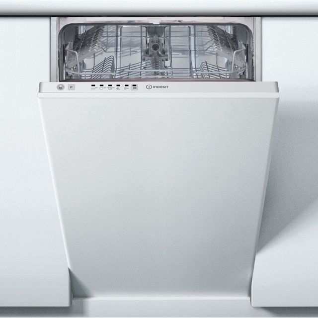 Indesit DSIE2B10UKN Fully Integrated Slimline Dishwasher - White Control Panel - F Rated 