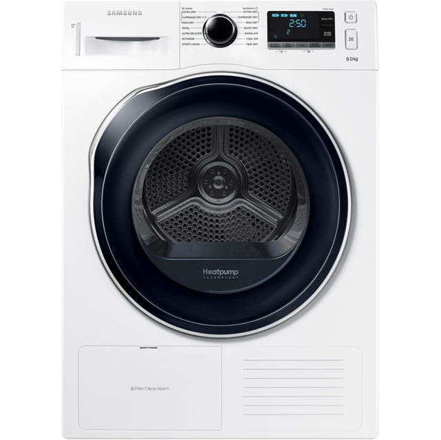 Samsung DV80K6010CW 8Kg Heat Pump Tumble Dryer - White - A++ Rated