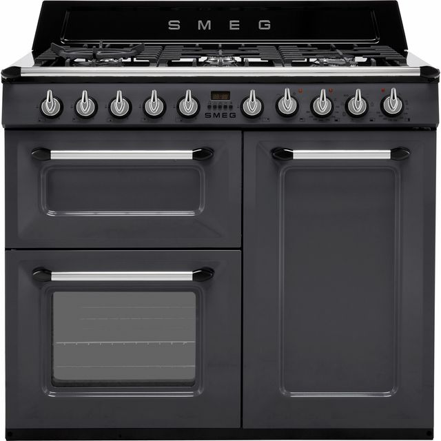 Smeg Victoria TR103GR 100cm Dual Fuel Range Cooker - Slate - A/B Rated