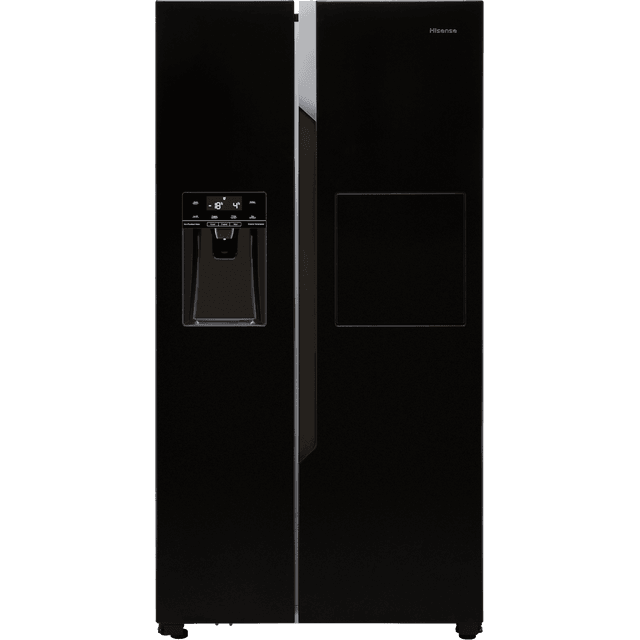 Hisense PureFlat RS694N4BBF Non-Plumbed American Fridge Freezer - Black - F Rated