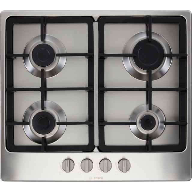 Bosch Series 4 PGP6B5B90 Built In Gas Hob - Stainless Steel - PGP6B5B90_SS - 1