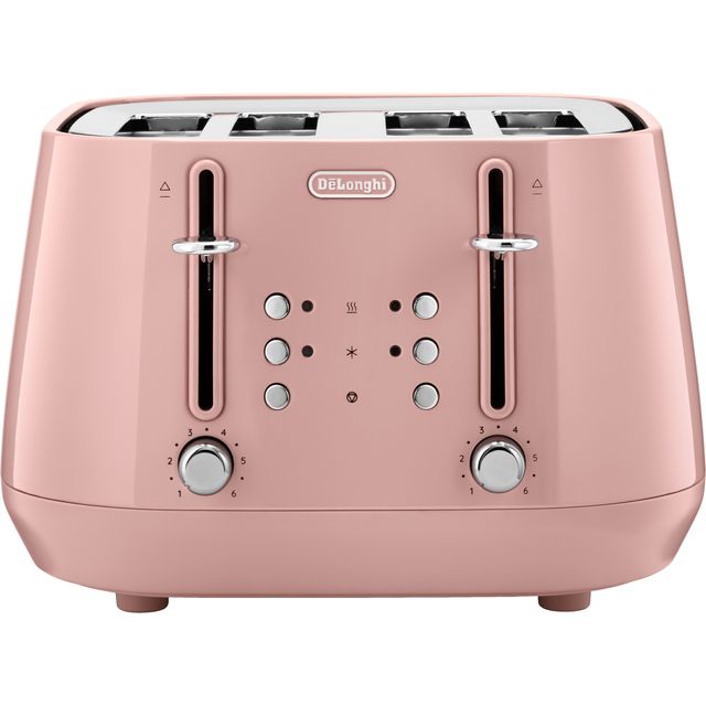 De'Longhi Eclettica CTY4003.PK 4 Slice Toaster - Pink