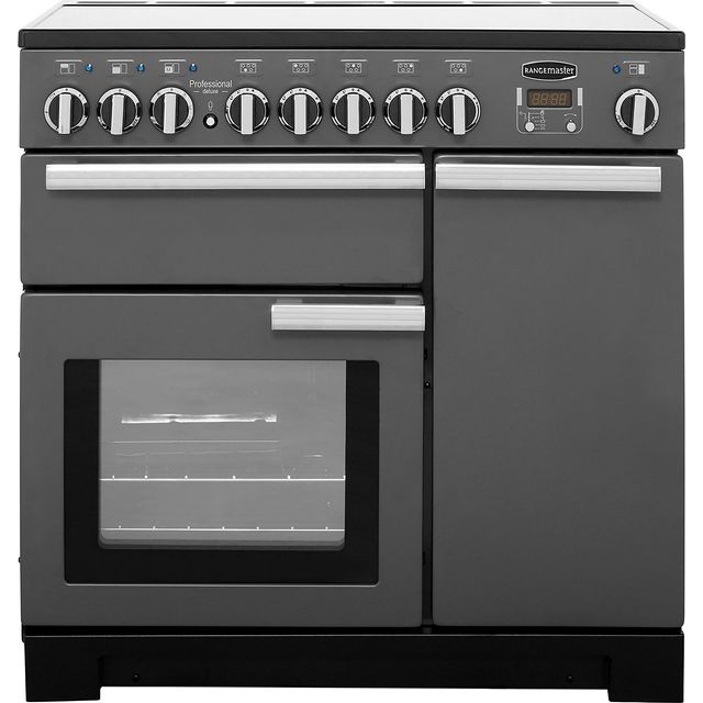 Rangemaster PDL90EISL/C Professional Deluxe 90cm Electric Range Cooker - Slate - PDL90EISL/C_SL - 1