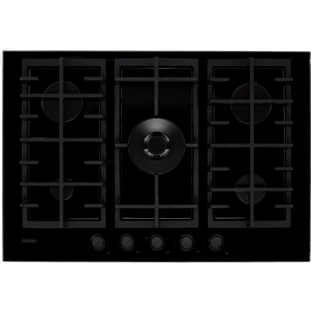 Haier Series 2 HAVG75S2B Built In Gas Hob - Black - HAVG75S2B_BK - 1