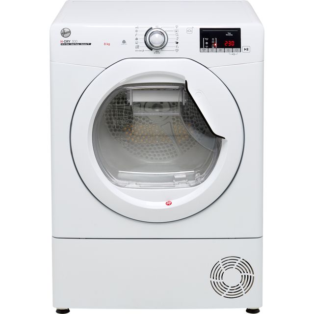 Hoover H-DRY 300 HLEH8A2DE Wifi Connected 8Kg Heat Pump Tumble Dryer - White - A++ Rated