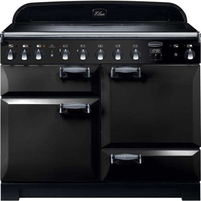 Rangemaster Elan Deluxe ELA110EIBL 110cm Electric Range Cooker with Induction Hob - Black - A/A Rated
