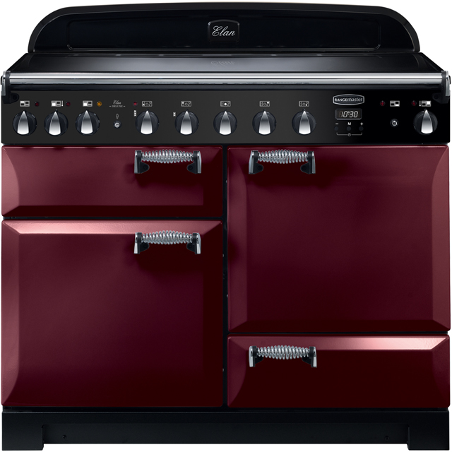 Rangemaster Elan Deluxe ELA110EICY 110cm Electric Range Cooker with Induction Hob - Cranberry - A/A Rated