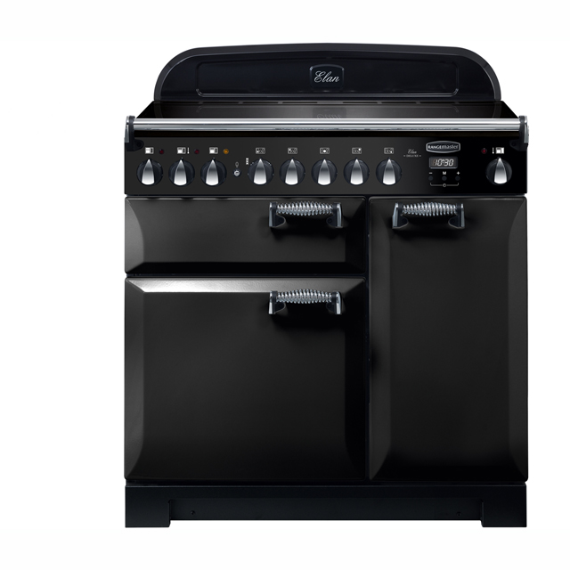 Rangemaster ELA90EIBL Elan Deluxe 90cm Electric Range Cooker - Black - ELA90EIBL_BK - 1