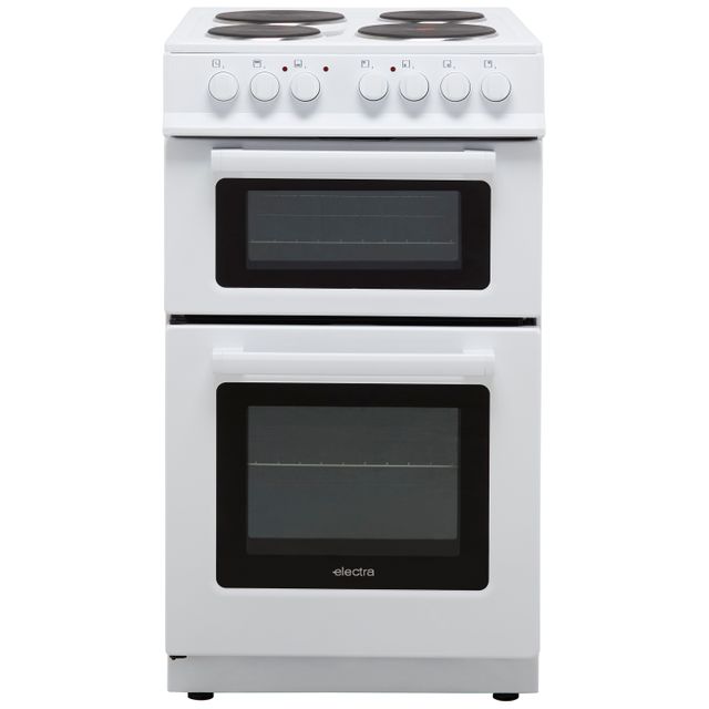 Electra TS50-1W Electric Cooker with Solid Plate Hob - White - A Rated