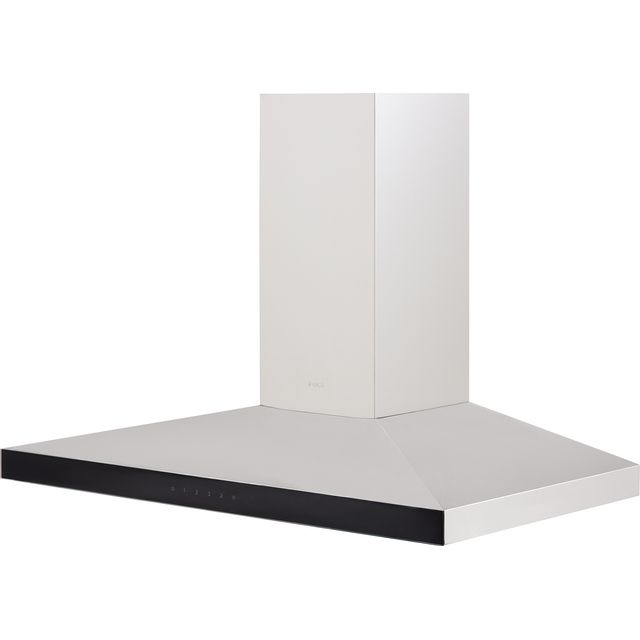Elica CLAIRE-90 90 cm Chimney Cooker Hood - Stainless Steel / Black Glass - B Rated