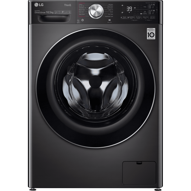 LG V11 F6V1110BTSA 10.5Kg Washing Machine with 1600 rpm - Black Steel - A Rated