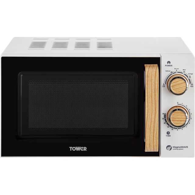 Tower Scandi T24027SBW 20 Litre Microwave - White - T24027SBW_WH - 1