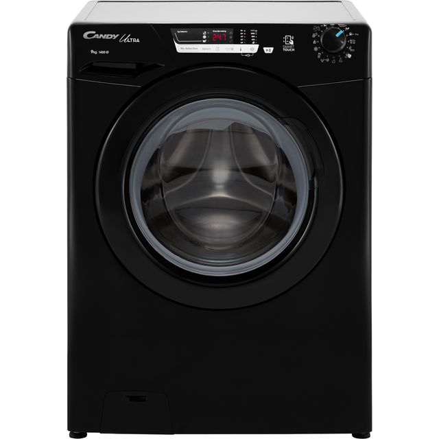 Candy Ultra HCU1492DBBE/1 9Kg Washing Machine with 1400 rpm - Black - D Rated