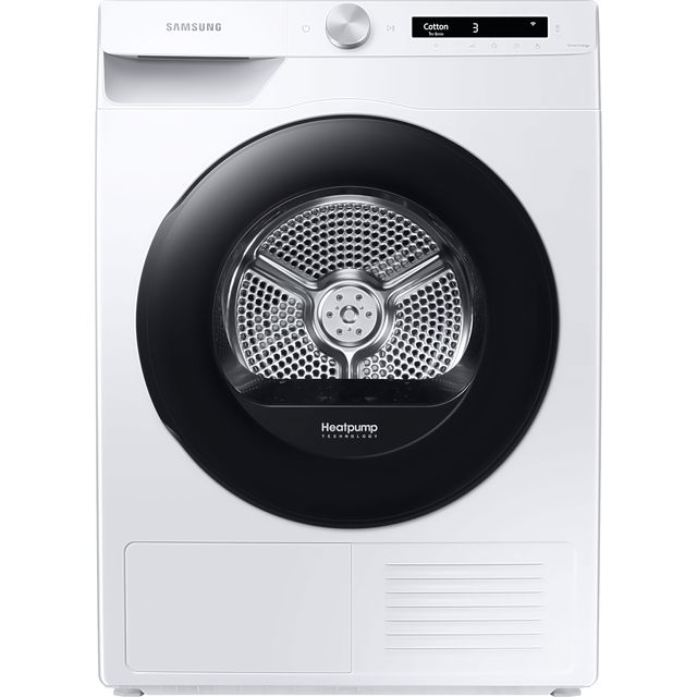 Samsung Series 5+ AI Energy OptimalDry DV90T5240AW Wifi Connected 9Kg Heat Pump Tumble Dryer - White - A+++ Rated