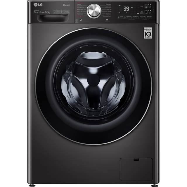 LG V11 12Kg Washing Machine - Black Steel - A Rated