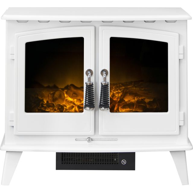 Adam Fires 18188 Log Effect Electric Stove - White