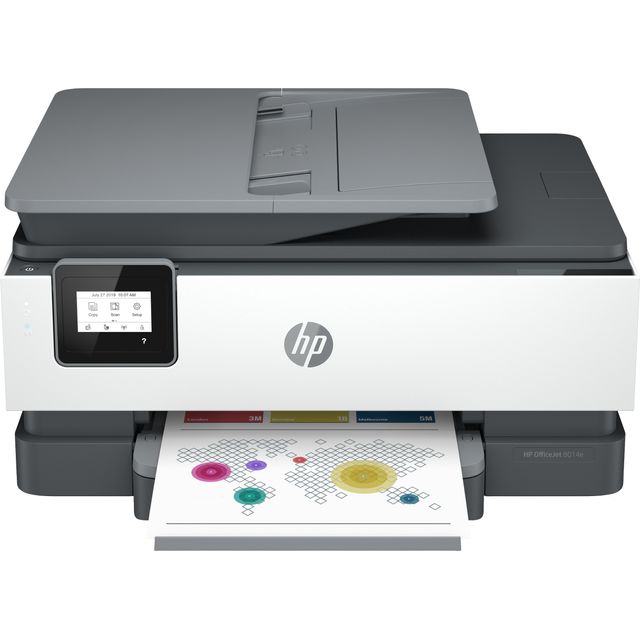 HP OfficeJet 8014e Inkjet Printer Printer Includes 9 Months of Instant Ink with HP PLUS - Grey / White