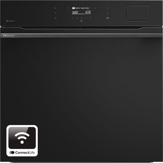 Hisense BAS6AH8BUKWF Wifi Connected Built In Electric Single Oven - Jet Black - A+ Rated